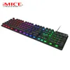 IMICE AK-800 Mechanische Tastatur, 104 Tasten, RGB-Hintergrundbeleuchtung, USB-Kabel, Tastaturspiel, Silikon-Tastaturen für Computer, Laptop, PC, Desktop