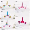 Barn Unicorn Hair Sticks Girls Cartoon Headbands Lovely Cute Beautifull Party Cosplay Frisör Dekoration 5 Style HHA570