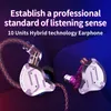 유선 이어폰 KZ ZS10 PRO 금속 헤드셋 3.5mm 잭 하이브리드 10 단위 HIFI베이스 이어폰 EAR 모니터 헤드폰 스포츠 소음 취소