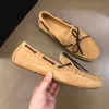 2019 Designer Quality Top Męskie Tkane Calfskin Wave Bells Jazdy Casual Shoes