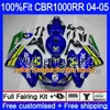 Инъекция + бак для Honda CBR 1000RR 04-05 CBR 1000 RR 2004 2005 275HM.AA CBR1000 RR EUROBET BLUE HOT CBR1000RR 04 05 OEM CARING CARINGS Kit