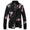 Spring Autumn Bomber Jacket Men Floral Printed Fashion Slim Fit Mens Casual Jackets Long Sleeve Mens Windbreaker Coat Male M-6XL
