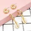 Fashion Korean gold silver 2 Colors Circles Hoop Shell Earrings For Women Bijoux Jewelry Women Jewelry Gif223w