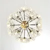 K9 Crystal LED Pendant Lamp Luxury Dandelion Suspension Light Hotel Restaurant Mall Living Room Bedroom Flower Hängande belysning