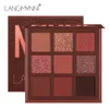 Langmanni 9 Colors Glitter Eyeshadow Makeup Pallete Diamond Shimmer Metallic Nude Pigmented Makeup Cosmetics Matte Eye Shadow3599873