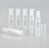 Partihandel 2ml mini plastspray parfymflaska, liten prov parfymatomizer flaska kosmetisk behållare