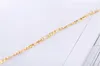 2mm Gold Figaro Chain Necklaces for Men Women 3:1 Flat Design Figaro Jewelry Fashion DIY Accesories Gifts 16 18-30 Inches