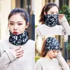 Unisex czapki czapki narciarskie snood szalik kobiet list do włosów druk kaszy szalik femme snood szyja cieplejsza jazda na twarz maska ​​dhl6388946