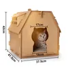 RFWCAK Corrugated Paper Husdjur Cat Scratch Board DIY Cat Hus Bed Mat Litter Box Kattunge Kartong Leksaker för Pet Products