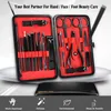 18PCS PRO Manicure Set Tool Nails Clipper för All Extension Pedicure Set Kit Utility Scissors Tweezer Knife Nail Art Tools Kits