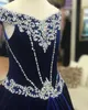 Kinderkleding 2019 Bourgondië Fluwelen Kleine Meisjes Pageantjurken Lange Ballgown Kristallen Beading Top Royal Blue Order to Custom