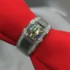 Echter, massiver 925er-Sterlingsilber-Hochzeitsschmuck für Herren, Luxus-1,2-Karat-Geburtsstein, 5a-cz-Ring für Jungen, Geschenk, Größe 8–10