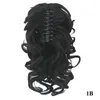 16 tum Deep Wave Synthetic Claw Ponytail Exentions GRIP PONYLAILS Simulation Human Hair Extensions Bunds MW0628202487