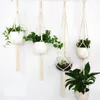 Macrame Planta Hanger Padrões Cotton Cord cesta de suspensão vaso de flores Plantadores de suspensão Titular planta para Casa Decorações