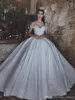 2019 Abito da sposa lungo arabo vintage Dubai Principessa con spalle scoperte Abito da sposa in pizzo Plus Size Custom Made