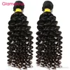 Wefts Glamorous Brazilian Virgin Hair 2 Bundles Curly Hair Weave Natural Color Double Weft Good Quality Virgin Peruvian Malaysian Indian