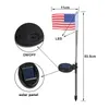 US Flag Solen Powered Garden Stake Light American Flag Pathway Lights Solar Flag Lights With Metal Pole Stake2616064