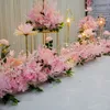 Dekorativa Blommor Kransar Flona Artificiell Fake Bröllop Bakgrund Arch Dekoration Centerpiece Blommarrangemang Baby Shower Party Backd