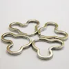 100pcs/lot Metal Pentagram Star Heart Key Holder Split Rings Keyring Keychain Loop Circle Hook Accessories Free Shipping