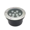 Edison2011 9W LED 지하 조명 라운드 inground 갑판 벽 정원 경로 묻힌 바닥 계단 조경 램프 방수 DC12V AC85-265V