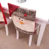 Décorations de noël 2018, couvre-chaise père noël bonhomme de neige, décor de dîner, fête