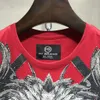 Mijn merk T-shirt Mens Designer T-shirts Mannen Wit Rode T-stuk Schedel Axe Stones T-shirt Warrior Crystal Letters Tops