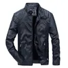 Brand New Leather Jacket Men Autumn Winter Fleece Warm Wool Liner Leather Coat Men Windbreaker Mens Jacket abrigo hombre