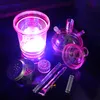 Waterpijpdamp LED met blauwgroene roze verlichting Complete set 1 slang Hookahs Shisha Glass Vaas voor roken