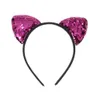 Mignon glitter flip sequins Cat Ear Girl Hair Band Hair Hoop Kids Women Cat Bands Cat Bands Halloween Headress Gifts8852747