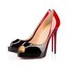 Hot Sale-Gh Heels Patent läder Peep Pointed Toe Women Pumps Platform R