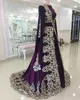 Moroccan Caftan Evening Dresses Purple Elegant Dubai Abaya Arabic Evening Gowns For Special Occasion Prom Dress With Appliques Lace Vintage