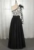 Nowa moda Długie sukienki balowe 2020 o długości podłogi na podłogę koronki satynowe sukienki wieczorowe A-line sukienki imprezowe szata de soriee vestidos 305k