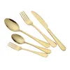 Gold silver stainless steel flatware set food grade silverware cutlery set utensils include knife fork spoon