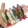 90mm 175g Multisection Fish Hook Soft Baits Lures 6 Treble Hooks 8 Color Mixed Silicone Fishing Gear 8 Pieces Lot WSB154357989