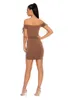 Kvinnor BodyCon Pencil Dress Ladies Summer Candy Color Clubwear Mini Dress Women Summer Sexy Dresses Polyester V-Neck Dresses253n