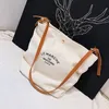 Women Casual Handbags Shoulder Bags Environment friendly Portable Letter Pattern Student Bags Shopping Bag Brown3405