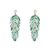 Orecchini di dichiarazione in resina pendenti in acrilico bohémien da donna Accessori per gioielli da festa verde Orecchini di moda fatti a mano