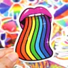 50 adesivi arcobaleno impermeabili per bambini, adolescenti, adulti, per laptop, tablet, bagagli, bottiglia d'acqua, snowboard, chitarra, auto, decorazione della casa