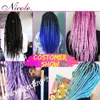 20inch Kanekalon Handmade Crochet Hair Omber Color Synthetic Handmade Dreadlocks Faux Locs Dreads 5 Root/Pack Free Shipping