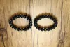 Tibet Buddhist Mantra Mens Stone Bracelet Black Color Carnelian Lave Beads Male Wristbands Elastic Prayer Pulseira Masculina