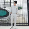 Nowy Casual Fitness Sportswear Slim Stand Collar Jacket 2 Piece Set Męskie Odzież sportowa Plus Size Męskie Sporty Sportowe Jogging Set Fashion