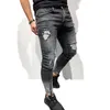 Hommes Designer Jeans de luxe Adolescent Skateboard Rappeur Gros Hiphop Ripped Black Crayon Pantalon Zipper à vendre