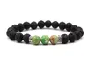 Lava Rock Pedra Pedra Pulseira Charme Pedras Naturais Turquesa Tigre Olho Bead Braceletes Moda Jóias Artesanato Homens Chakra