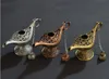 Utmärkt saga Aladdin Magic Lamp rökelse brännare Vintage Retro Tea Pot Genie Lamp Aroma Stone Home Ornament Metal Craft2557357