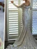 2019 New Sexy Lace Mermaid Wedding Dress Long Sleeve Boat Neck Bridal Gown Plus Size Custom Made Vestido De noiva