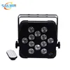 China Stage Light 1218W 6in1 RGBAW UV Mini Wireless LED Flat Par Light met afstandsbediening voor evenement Party9621174