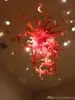 Современный вздутый стеклянный люстра красный стильный стильный день рождения украшения для вечеринки Murano потолочные на продажу