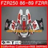 Корпус для YAMAHA красный глянцевый каркас FZRR 250 FZR 250R FZR 250 1986 1987 1988 1989 123HM.42 FZR250RRR FZR250R FZR-250 fzr250 86 87 88 89 обтекатель