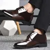 6 cm Niewidzialna wysokość zwiększa skórzane buty patentowe dla mężczyzn ślub Groomsman ekstrawaganckie eleganckie buty sukienka męskie buty biznesowe 2019