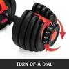 NEW Weight Adjustable Dumbbell 5-52.5lbs Fitness Workouts Dumbbells tone your strength and build your muscles ZZA2196